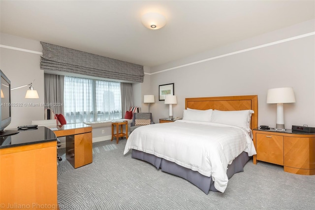 1435 Brickell Ave Unit 3603, Miami, FL 33131 - bedroom with light carpet and an office area