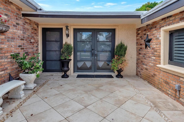 entrance to property with french doors