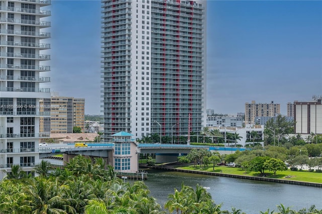 3800 S Ocean Dr Unit 811, Hollywood, FL 33019 - water view featuring nearby urban area and a notable bridge