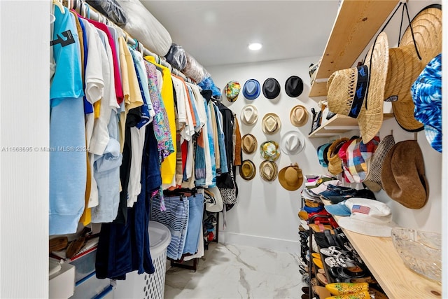 view of walk in closet