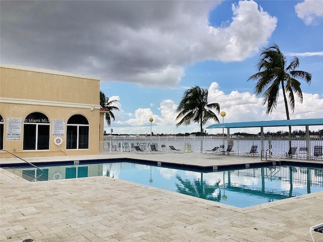 view of pool with a patio