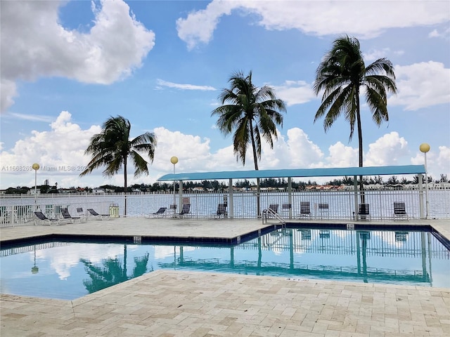 view of pool featuring a patio area