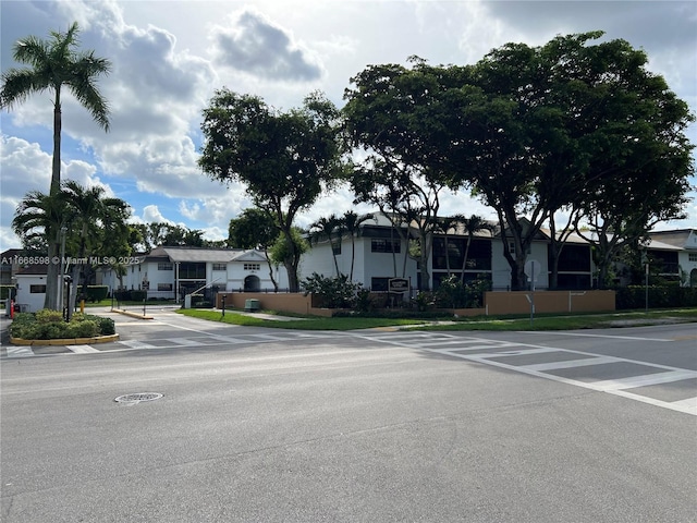 view of front facade with a residential view