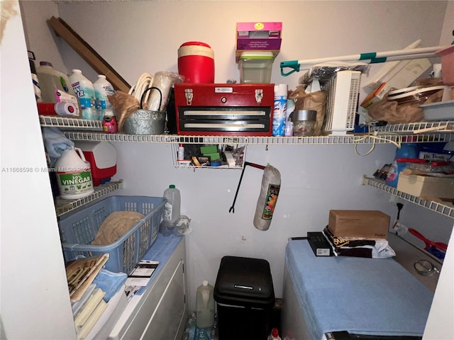 view of storage area