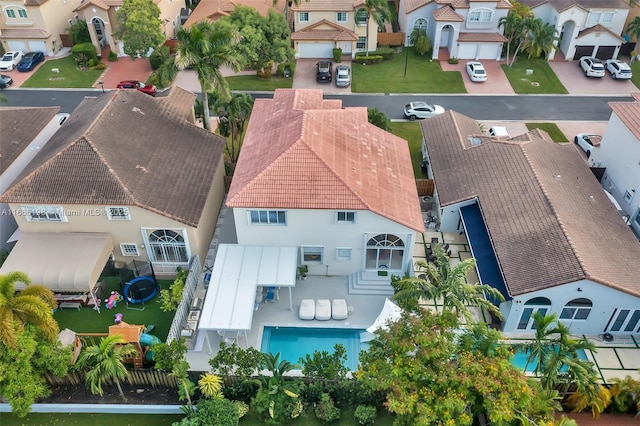 drone / aerial view featuring a residential view