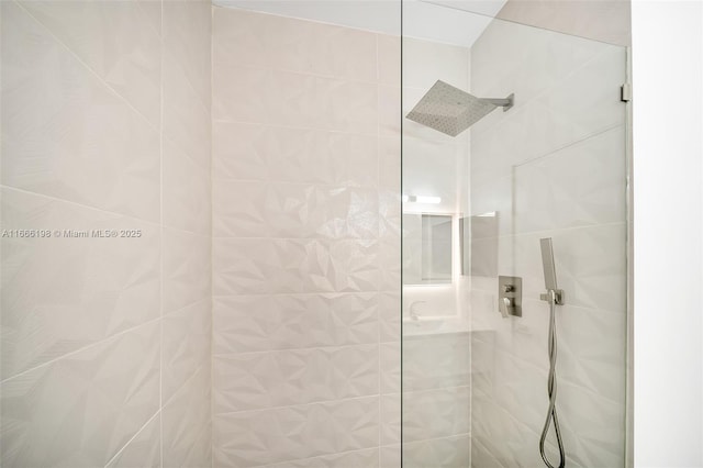 bathroom featuring walk in shower