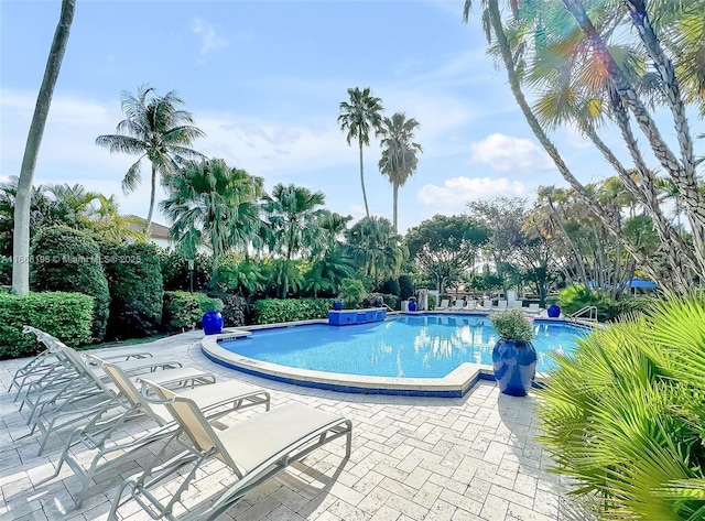 pool featuring a patio