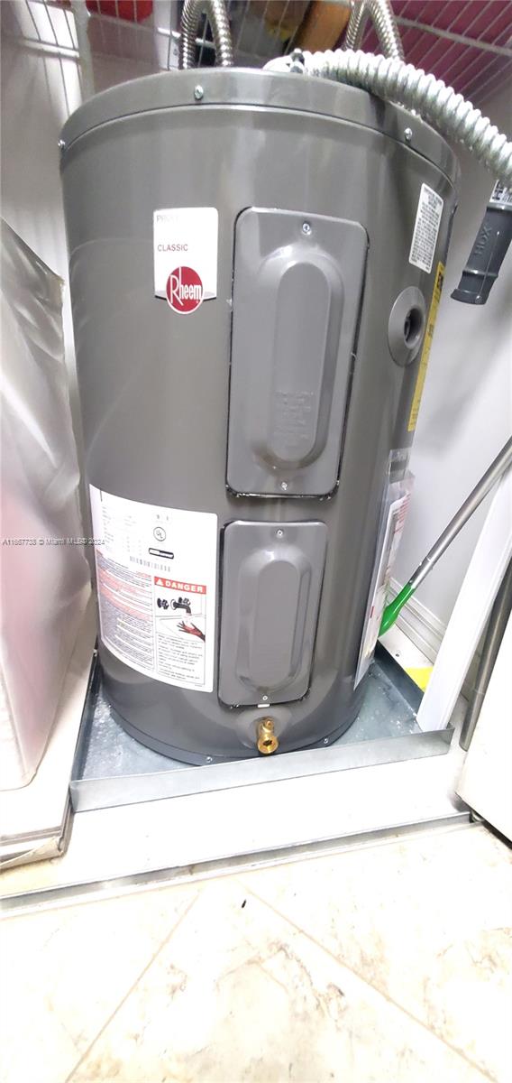 details with electric water heater