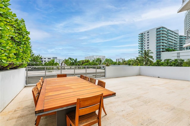 view of patio / terrace featuring a balcony