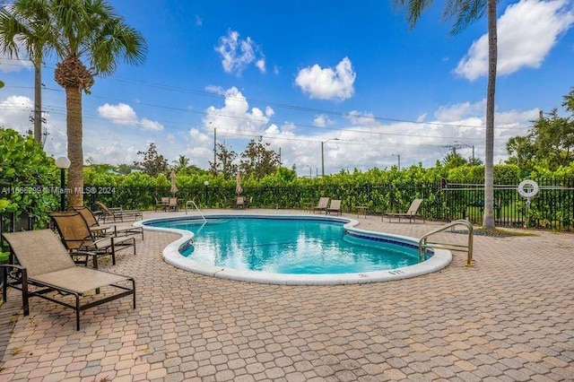 view of pool with a patio