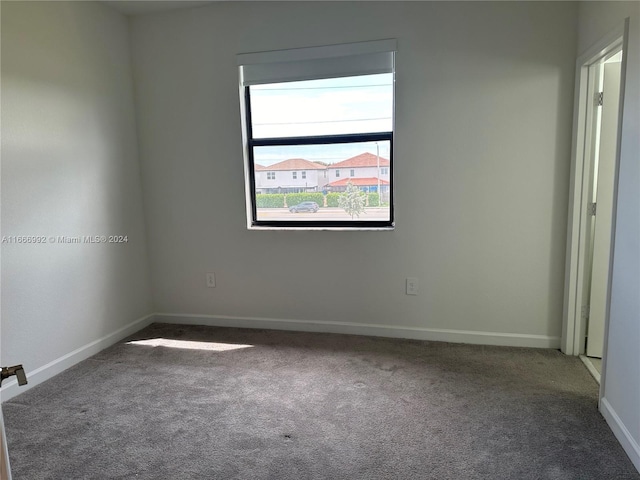 view of carpeted spare room