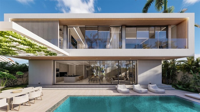 rear view of house featuring a patio