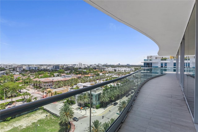balcony with a city view