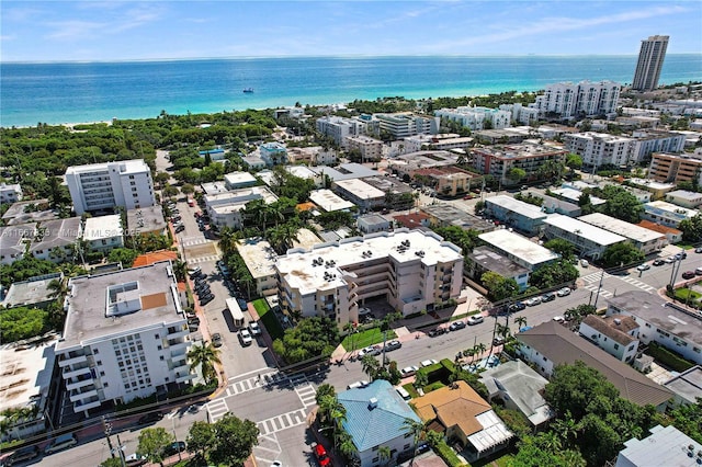 7921 Byron Ave Unit 507, Miami Beach, FL 33141 - birds eye view of property featuring a city view and a water view