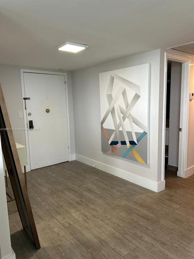 entryway featuring dark hardwood / wood-style floors