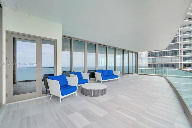 view of patio / terrace with a balcony