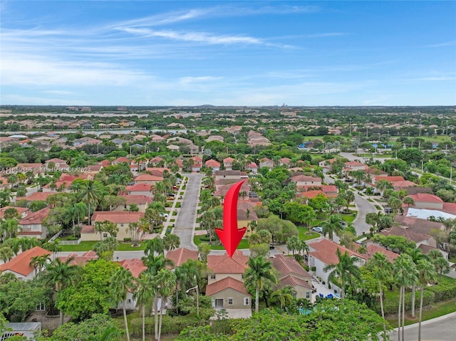 birds eye view of property featuring a residential view