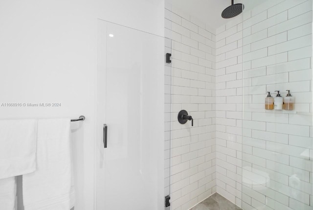 bathroom with an enclosed shower