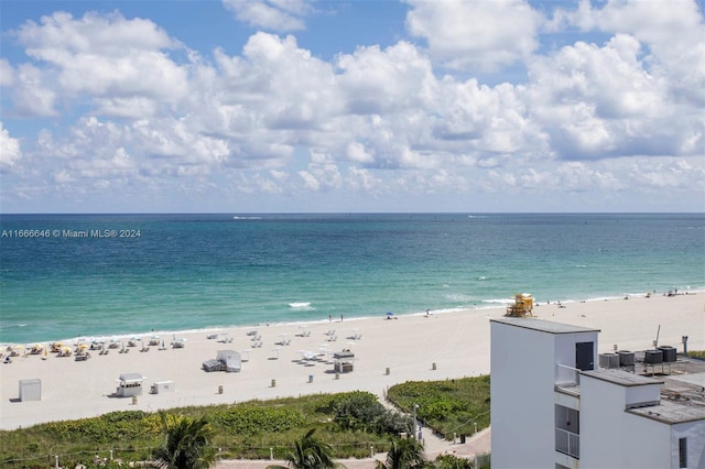 water view with a view of the beach