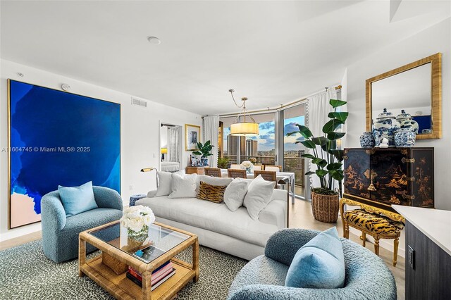 488 NE 18th St Unit 2301, Miami, FL 33132 - living area with visible vents