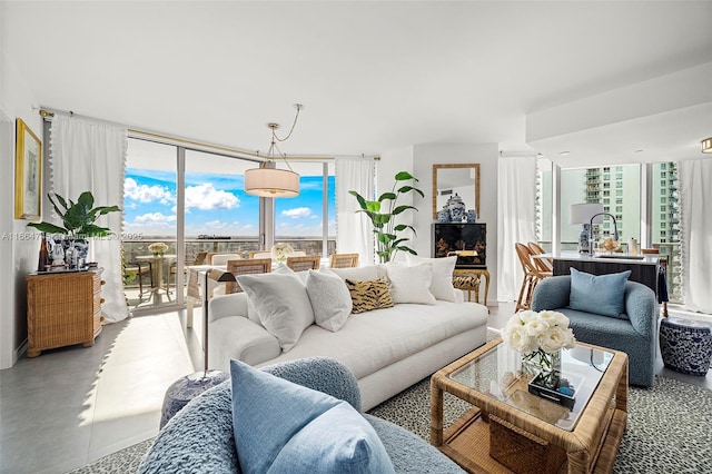 488 NE 18th St Unit 2301, Miami, FL 33132 - living area featuring plenty of natural light and floor to ceiling windows