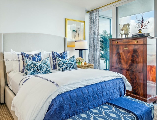 view of carpeted bedroom