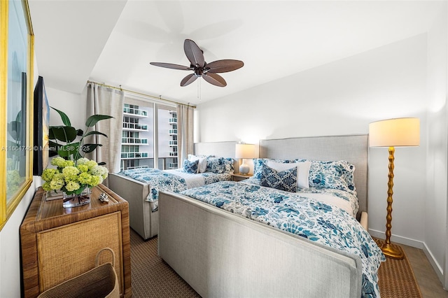 488 NE 18th St Unit 2301, Miami, FL 33132 - bedroom featuring baseboards and ceiling fan