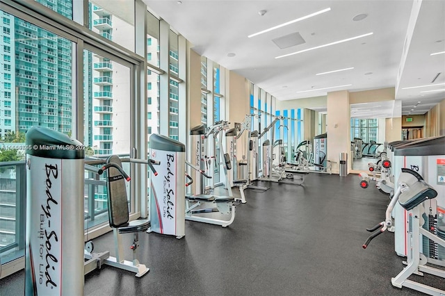 view of workout area