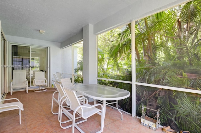 view of sunroom