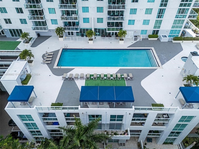 view of pool with a patio