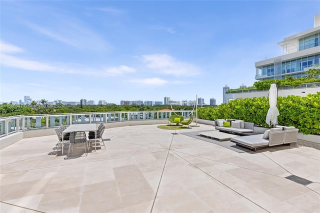 view of patio featuring an outdoor hangout area