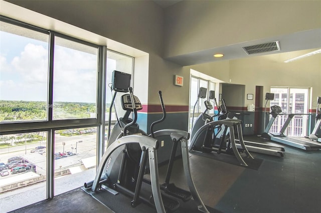 view of exercise room