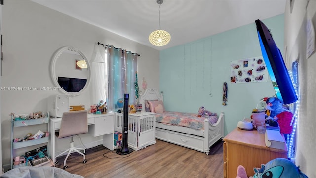 bedroom featuring hardwood / wood-style floors