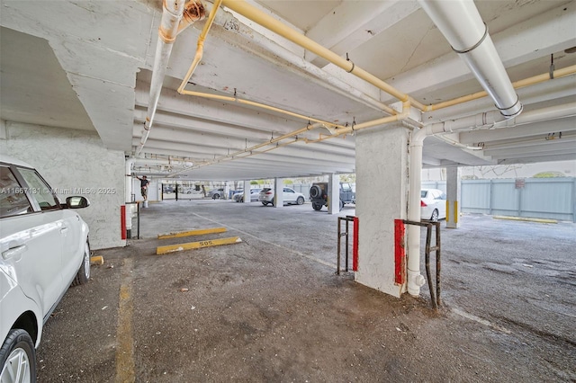 garage featuring a carport