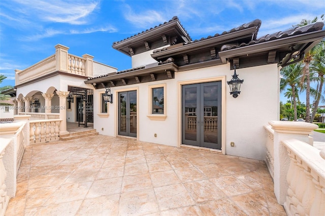 exterior space with french doors