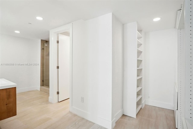 interior space with light wood-type flooring