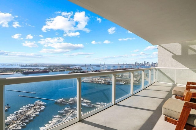 450 Alton Rd Unit Ph2, Miami Beach, FL 33139 - balcony with a water view, a view of city, and view of marina