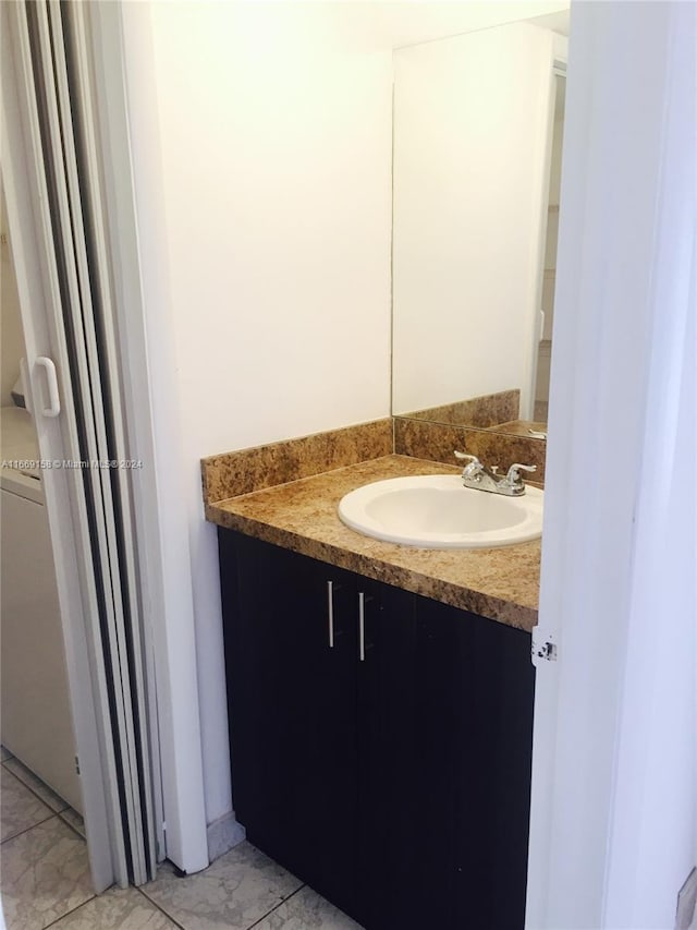 8205 SW 23rd Ct Unit 21A, North Lauderdale, FL 33068 - bathroom featuring marble finish floors and vanity