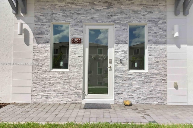 view of doorway to property