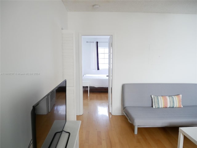 bedroom featuring light wood-type flooring