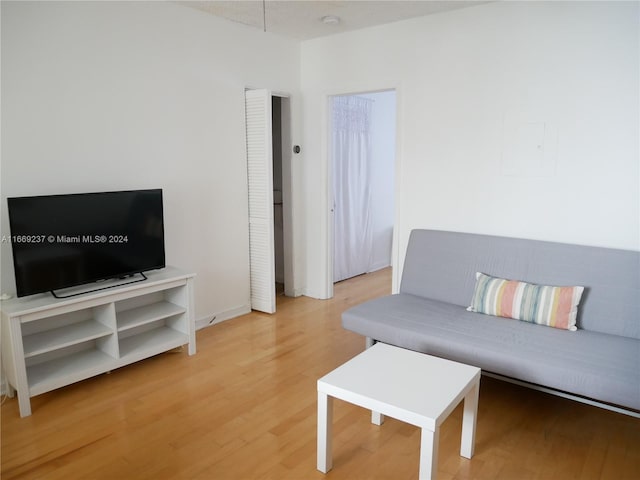 living room featuring hardwood / wood-style floors