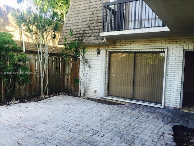 view of patio / terrace featuring a balcony