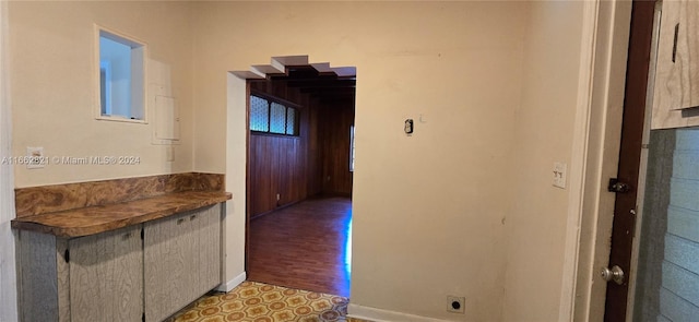 hall featuring light wood-type flooring