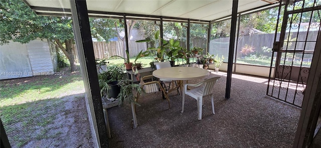 view of sunroom / solarium