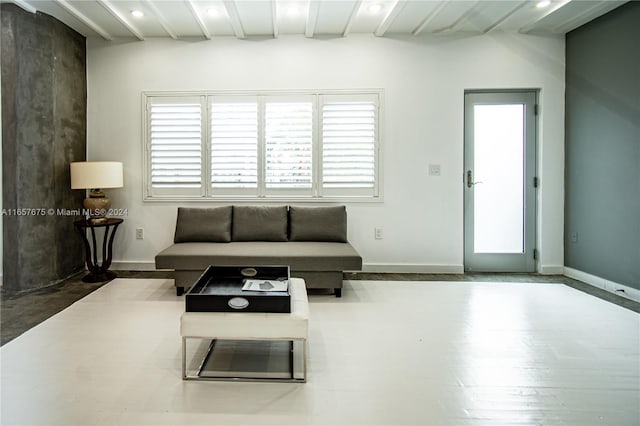 unfurnished living room featuring hardwood / wood-style floors