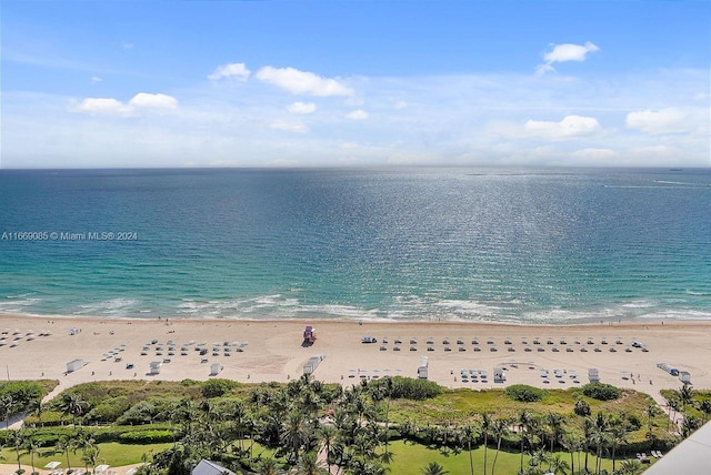 exterior space with a view of the beach