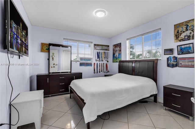 view of tiled bedroom