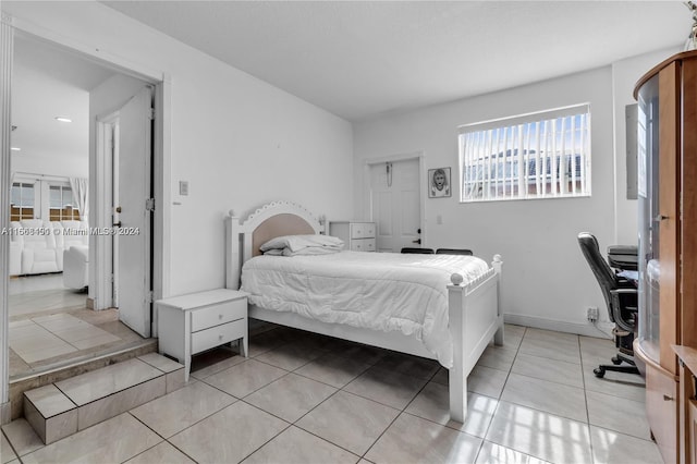 view of tiled bedroom