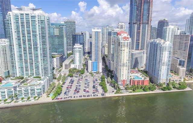 view of city with a water view