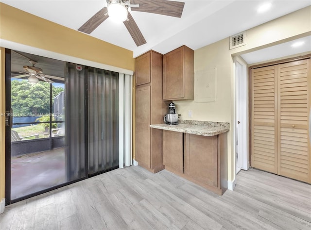 kitchen featuring light hardwood / wood-style floors